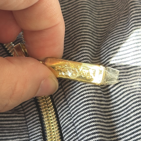 NWOT Lilly Pulitzer Athletic Jacket Luxletic Stripe Full gold Zip 2 Pockets M - Picture 7 of 12
